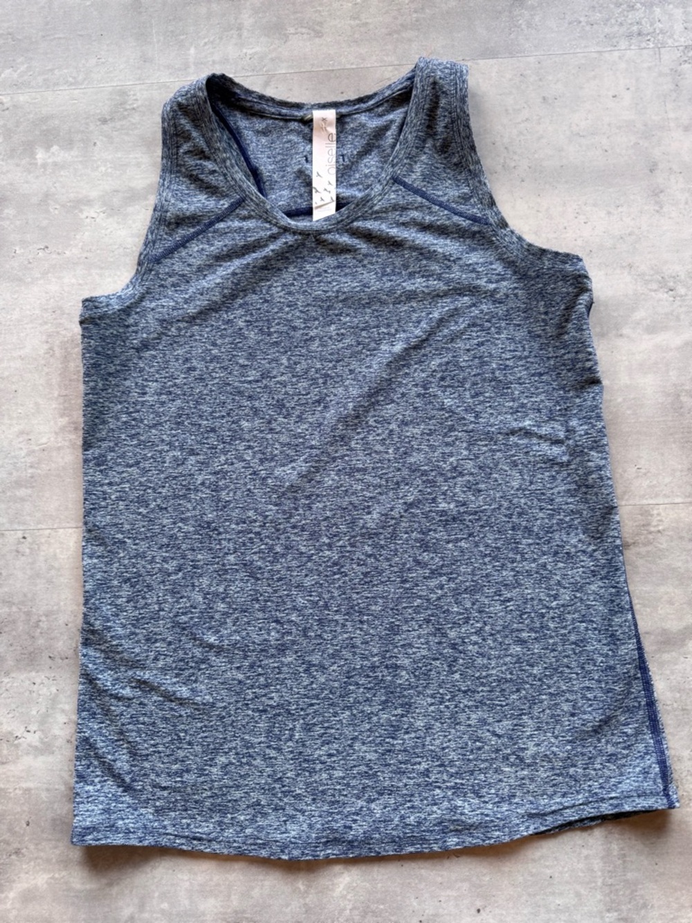 Oiselle Lux Racerback Tank Blue Heather Size 10, Like New
